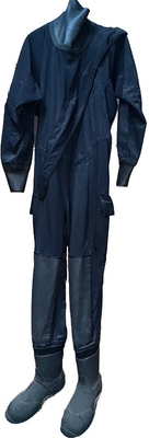 Satu Bagian Hitam Water Rescue Suit Kering Waterproof